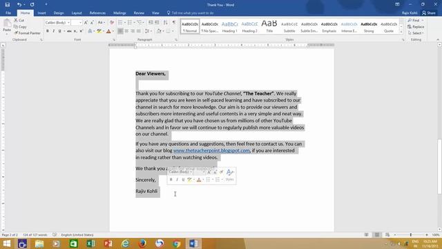 Paragraph Formatting and Text Alignments in Microsoft Word Tutorial - Lesson 5