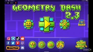 GEOMETRY DASH 2.3 МЕНЮ