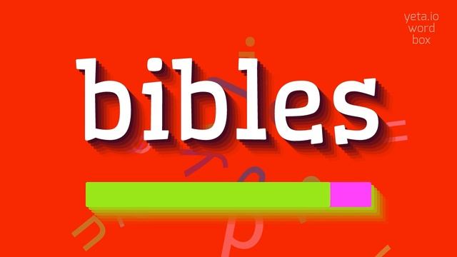 HOW TO SAY BIBLES? смотреть онлайн