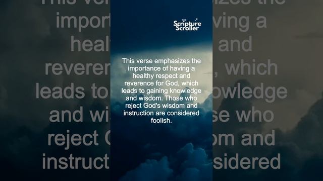 The Importance of the Fear of the LORD | Proverbs 1:7 #BibleVerse #Faith #Inspiration #Christianity