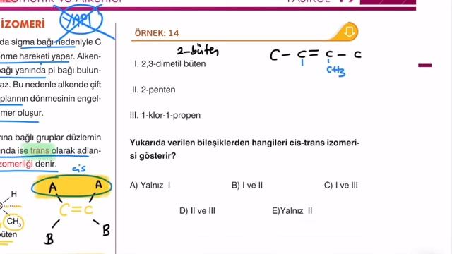 Alkenler 4 /AYT-12 .Sınıf Konu Anlatımı-4 (Sınav Tadında ÖSYM Tarzı Güncel Sorular)