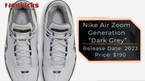 FIRST LOOK: NIKE AIR ZOOM GENERATION "DARK GREY"