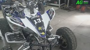 YAMAHA YFZ450 китайская поршневая лопнула после первой отсечки. Бонус контент по выправке руля.