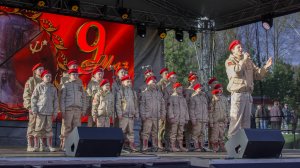 Ансамбль "Юные Патриоты" на 1-ом канале  Поздравление ветеранов ВОВ с Днем победы