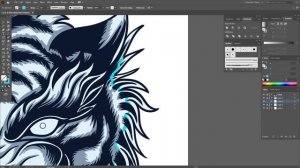 White tiger illustration | adobe illustrator | for t-shirt designs