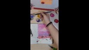 пейзаж гуашю "для начинающих