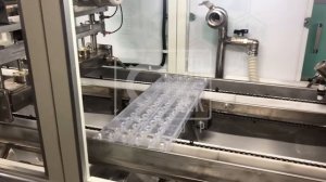 Работа двухцветной машины для отливки шоколада