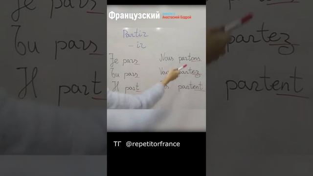 Урок 15. ГЛАГОЛЫ 3 ГРУППЫ. PARTIR  #jeparlefrancais #урокифранцузского #французский #французскийязы
