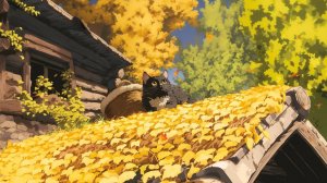 Roof Covered Leaves 🍂🏠Autumn Chillhop Radio ~ Lo-fi Hiphop 🐾🎶  Beats to sleep_Chill