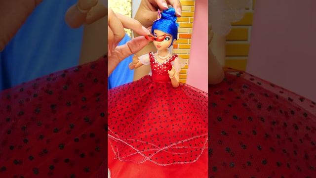 👗Бальное платье для Маринетт. Куклы Miraculous Леди Баг и Адриан собираются на бал #кукла #ледибаг