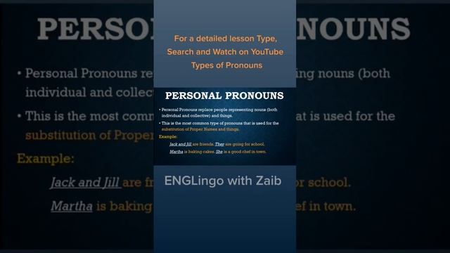 What are Personal Pronouns| Types of Pronouns in English Grammar| #grammar#pronouns #englishteacher смотреть онлайн