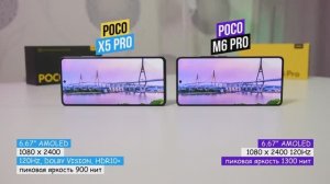 Сравнение Poco X5 Pro - Poco M6 Pro