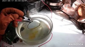 Электролиз золота 1 опыт