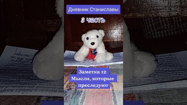 Дневник Станиславы. Заметка 12 Мысли которые преследуют