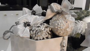 гламурные бархатные новогодние шары