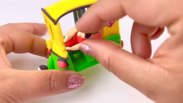 DIY How to make polymer clay miniature house, kitchen set, Rikshaw, Tree, Charpai, Cow | Village