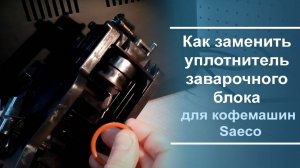 Как заменить уплотнитель (арт. NM01.044) заварочного блока для кофемашин Saeco