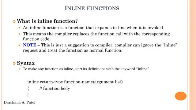 Introduction to CPP & Inline Functions