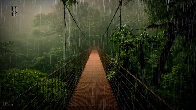 Rain Sound In Forest with Thunder Sound | Heavy Rain for Sleep, Meditation and Relaxation