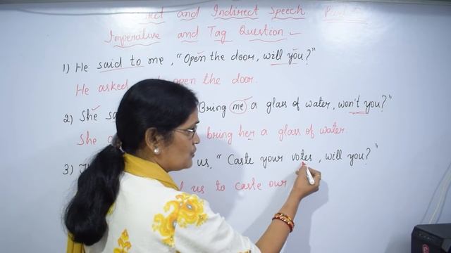 Direct and Indirect Speech Imperatives and Tag Questions смотреть онлайн