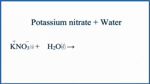Equation for KNO3 + H2O  (Potassium nitrate + Water)