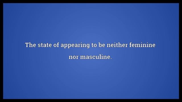 Androgyny Meaning