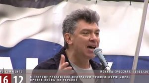 Выступление Бориса Немцова на Марше Мира в Москве