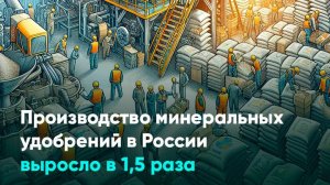 Производство минеральных удобрений в России выросло в 1,5 раза