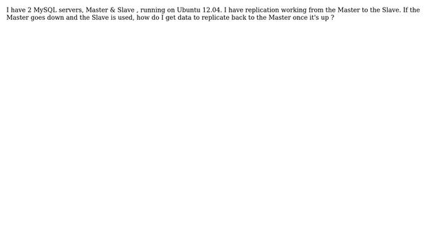 Ubuntu: MySQL Replication