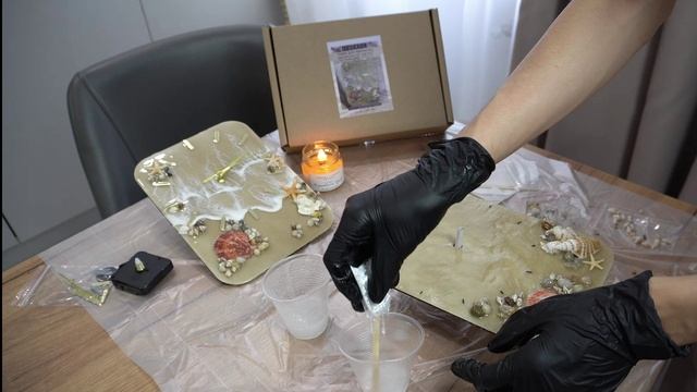 Инструкция. Часы с эпоксидной смолой: "Морской берег".