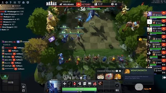 dota auto chess - hunters build in auto chess - queen gameplay autochess смотреть онлайн