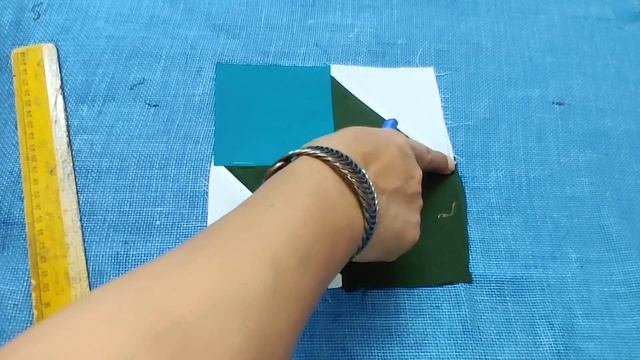 3D block Quilt / How to make easy quilt design / bister ki Design / faliya ka design