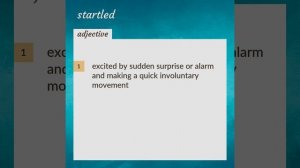 Startled | meaning of Startled