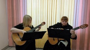 РНП "Степь да степь кругом", обр. С. Руднева, исп. дуэт преподавателей  Демина Л.Г. - Мицкая М.А.