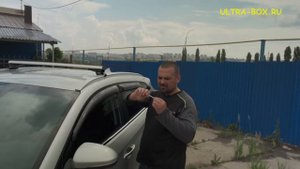 Обзор и установка поперечного багажника Atlant тип F.