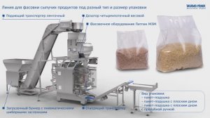 Фасовка сыпучих продуктов в различные виды упаковки / Четырехпоточный дозатор / Питпак М3М