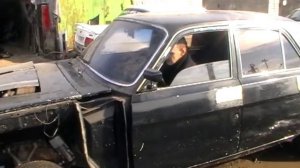 Тросиковое сцепление на волгу газ3102 - выезд из гаража. 2ая часть.