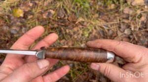 Поход в лес с новым ножом ( ангельская сила )