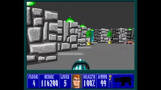 Wolfenstein 3D - Let's Play shtum - E6M4 Episode 6 Level 4 - Letsplay stumm (ECWolf + enhancements*