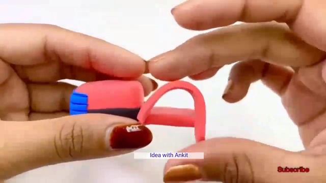 DIY How to make polymer clay miniature house, kitchen set, tractor, tube well,Chaff cutters
