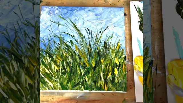 Acrylic Wildflower Painting Palette Knife painting