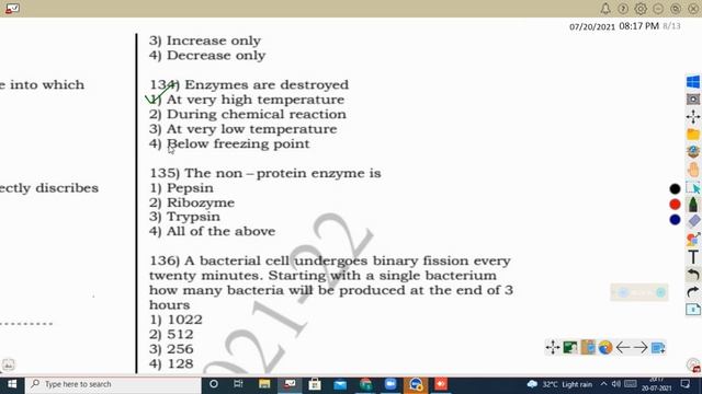 Question paper discussion on Biomolecules and cel cycle