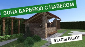 Зона барбекю на загородном участке. Этапы работ