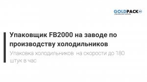 Упаковщик FB2000 на заводе по производству холодильников