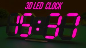 Навороченные 3D LED ЧАСЫ с Датчиком СВЕТА и ТЕМПЕРАТУРЫ с возможностью установки на Столе или Стене