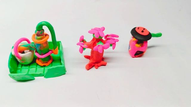 DlY How to Make Polymer Clay miniature house, village kitchen set , handpump, Tree #Amy Rachel TV #