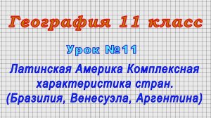 География 11 класс (Урок№11 - Комплексная характеристика стран. (Бразилия, Венесуэла, Аргентина)