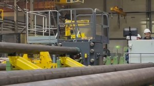 Гидравлический пресс для испытания соединения труба-муфта.