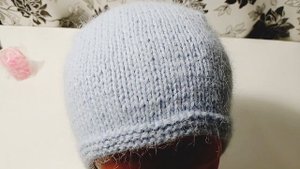 Вяжу чепчики из пуха норки