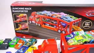 Disney Cars Mack Hauler Next Gen Racers and Disney Minis Florida 500 Race Compilation Video